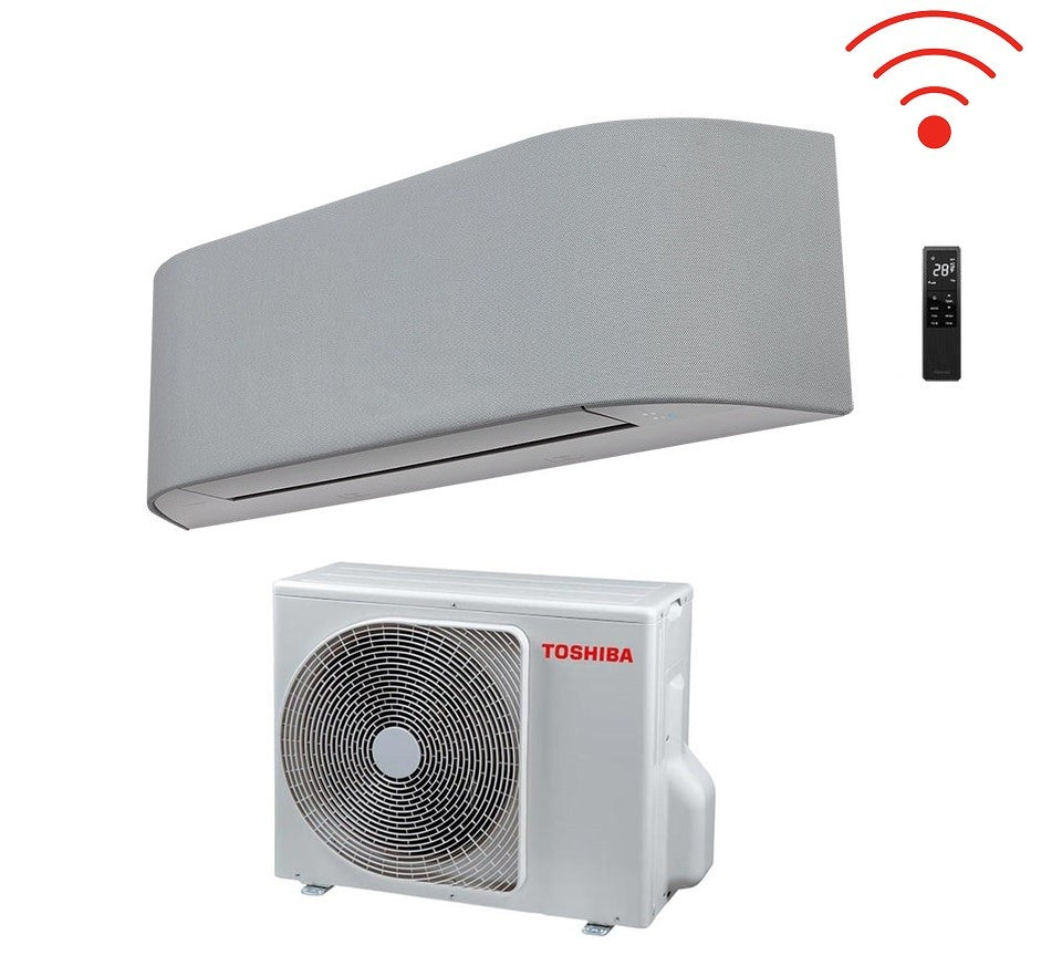 Condizionatore Climatizzatore Toshiba Monosplit Inverter Haori Grigio 13000 BTU R-32 Wi-Fi Integrato RAS-B13N4KVRG-E