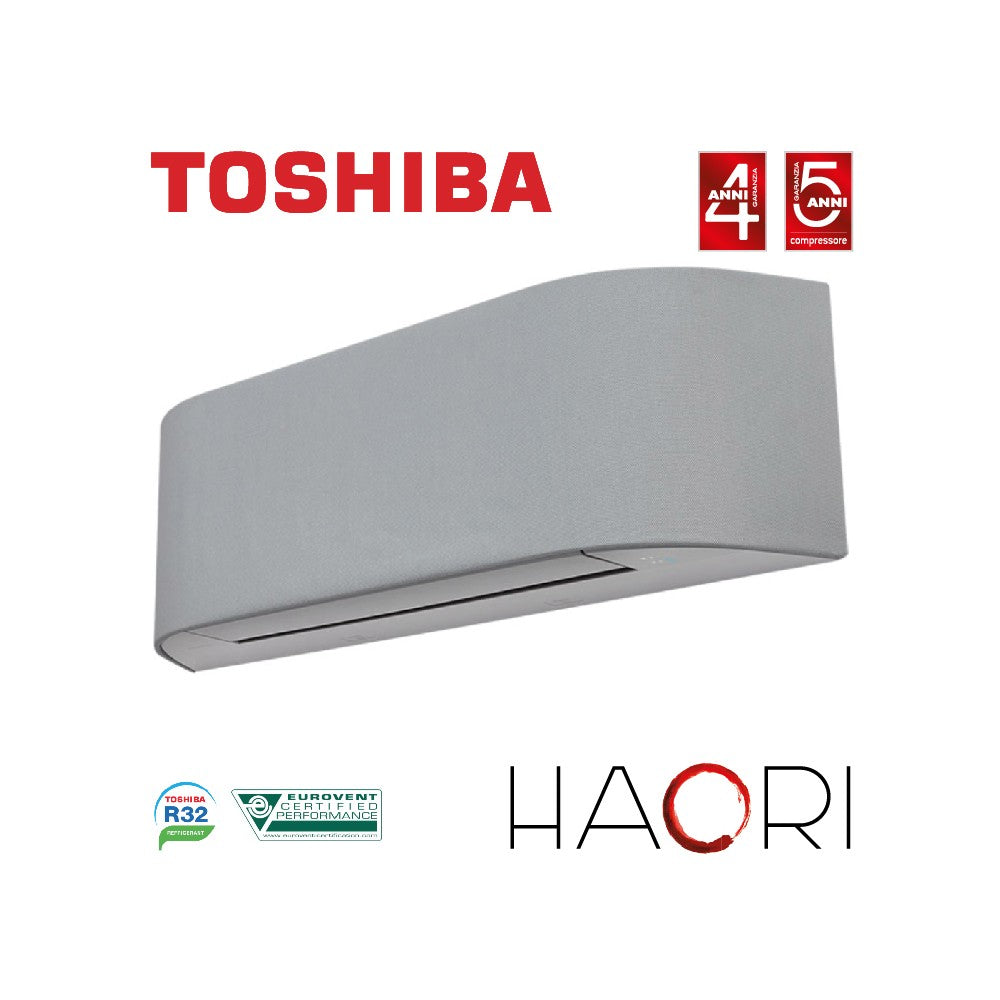 Condizionatore Climatizzatore Toshiba Monosplit Inverter Haori Grigio 13000 BTU R-32 Wi-Fi Integrato RAS-B13N4KVRG-E
