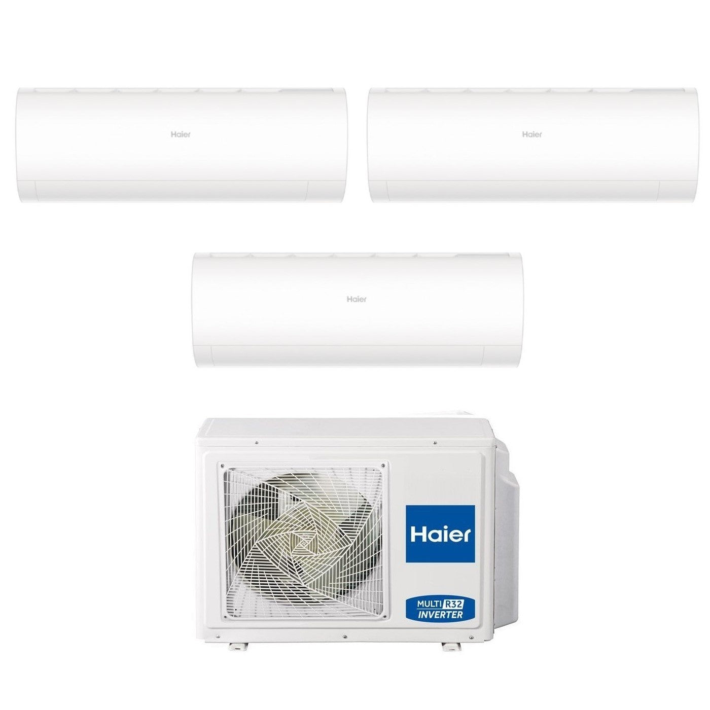 Condizionatore Climatizzatore Haier Trial Split R-32 Serie Pearl 9000+9000+12000 BTU Con 3U55S2SR5FA Wi-Fi Incluso