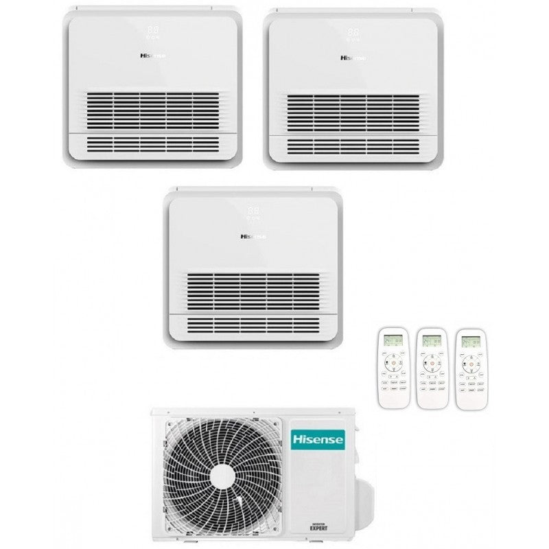 Condizionatore Climatizzatore Hisense Trial Split Inverter a Console 9000+12000+12000 Con 3AMW72U4RJC