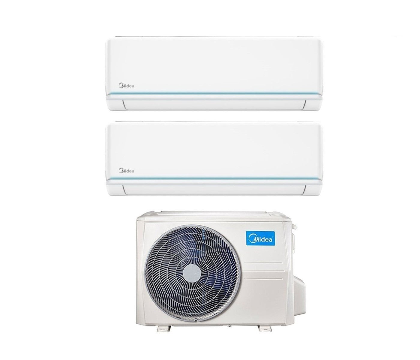 Condizionatore Climatizzatore Midea Dual Split Inverter Evolution R-32 12000+12000 BTU Con M2OE-18HFN8-Q Wi-Fi Integrato