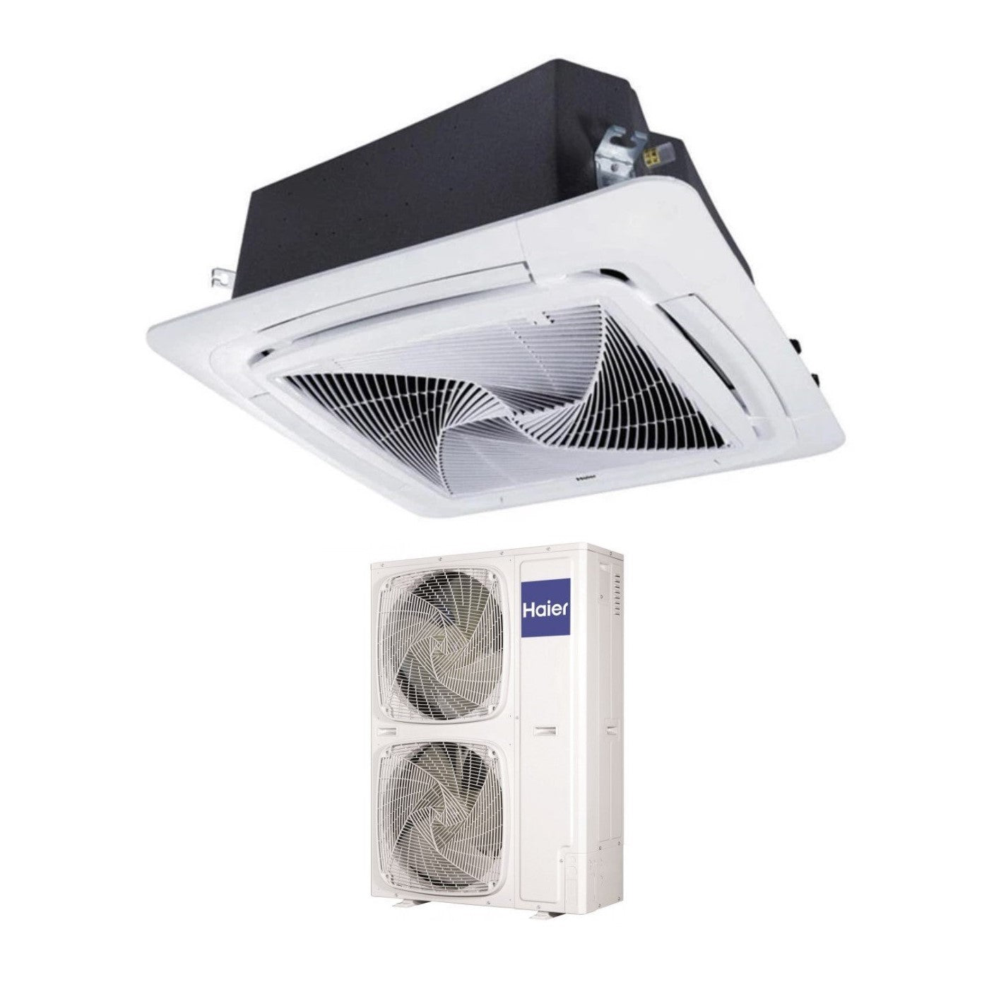 Condizionatore Climatizzatore Haier Cassetta 90x90 Round Flow R-32 60000 BTU ABH160K1ERG(H) Trifase Con Telecomando E Pannello