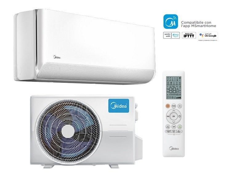 Condizionatore Climatizzatore Midea Monosplit Inverter BreezeleSS E R-32 9000 BTU MSCB1BU-09HRFN8 Wi-Fi Integrato