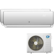 Condizionatore Climatizzatore Diloc Sky Dual Split Inverter R-32 9000+9000 BTU Con Esterna Dual 18 Wi-Fi Integrato
