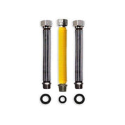 Kit Scaldino Con Tubi Flessibili Estendibili Universali In Acciaio Inox Per Acqua E Gas