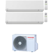 Condizionatore Climatizzatore Toshiba Dual Split Inverter Shorai Edge White Wi-Fi 13000+13000 BTU Con RAS-2M18G3AVG-E
