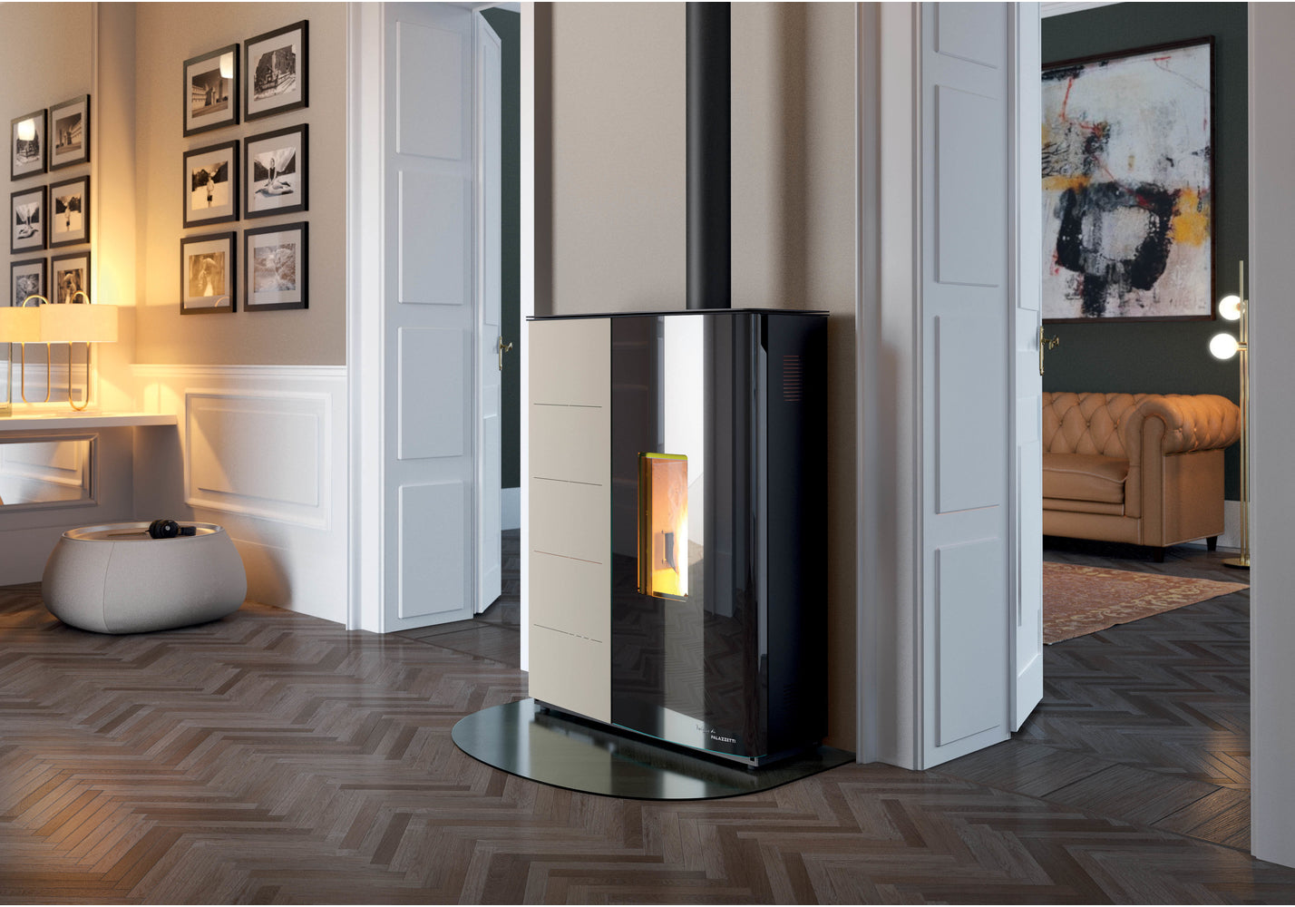 Stufa a Pellet ad Aria Palazzetti Ecofire Twiggy US 10 Kw - Vari Colori