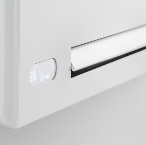 Ventilconvettore Fan Coil Innova Filomuro a Parete Slim SW600 2,01 Kw Telecomando e Gruppo Valvole Inclusi Attacchi a DX