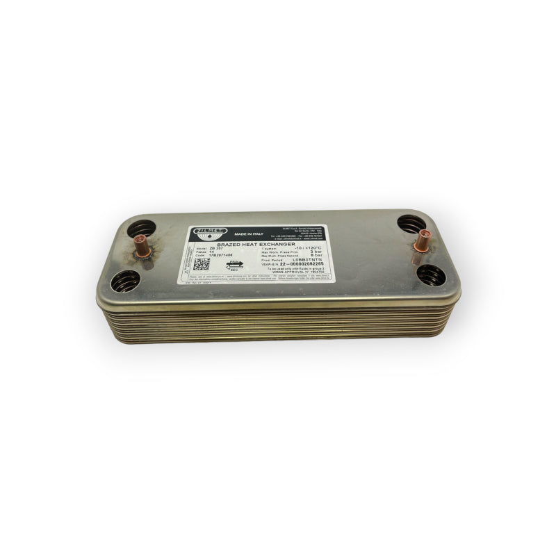 Scambiatore 12 Piastre Originale Ariston Interasse 166 mm 571646 Compatibile Baxi 711612800