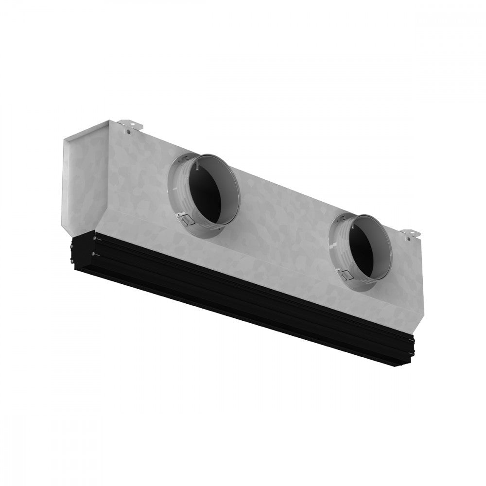 Diffusori Lineari a Singola Feritoia Brofer DLFL40 mm Con Alette Deflettrici e Serranda a Scorrimento Installazione a Scomparsa