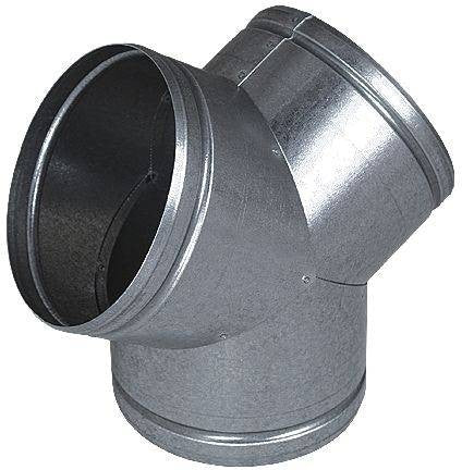 Derivazione a Y in lamiera zincata per canalizzazione - vari diametri