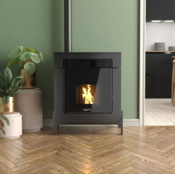 Stufa a Pellet Laminox Idro Modello Dafne Air 7 Kw Colore Antracite