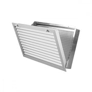 Griglia di Ripresa Portafiltri Brofer Ad Alette Fisse Inclinate 45° passo 25 mm Con Controtelaio Incernierato Varie Misure