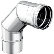 Curva 90° Gradi Camini Wierer in Acciaio Inox Mono Parete Vari Diametri