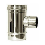 Raccordo a "T" 90° Gradi Camini Wierer in Acciaio Inox Ridotto con Attacco DN 80 Mono Parete Vari Diametri