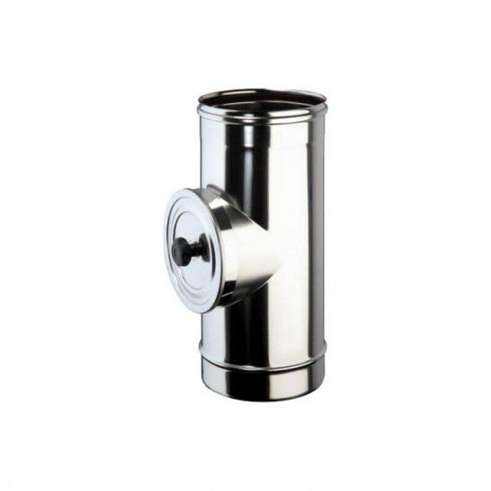 Elemento D'Ispezione Con Tappo Camini Wierer in Acciaio Inox Mono Parete Vari Diametri