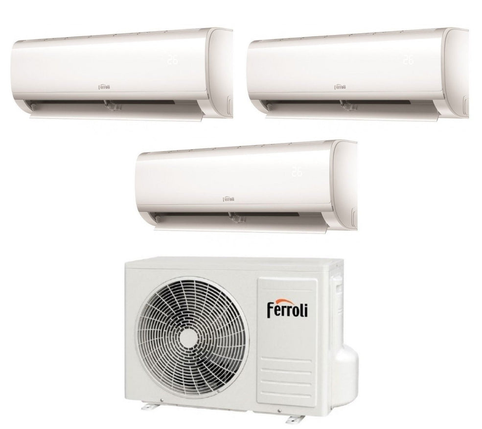 Condizionatore Climatizzatore Ferroli Trial Split Inverter Diamant M R32 Wi-Fi 12000+12000+12000 Con 2CO9AA1F 27-3