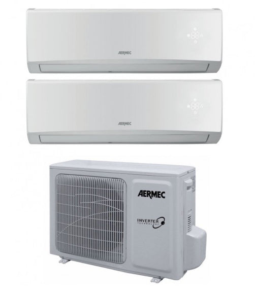 Condizionatore Climatizzatore Aermec Dual Split Inverter R-32 Modello SLG 9000+9000 Con MLG520 Wi-Fi Optional