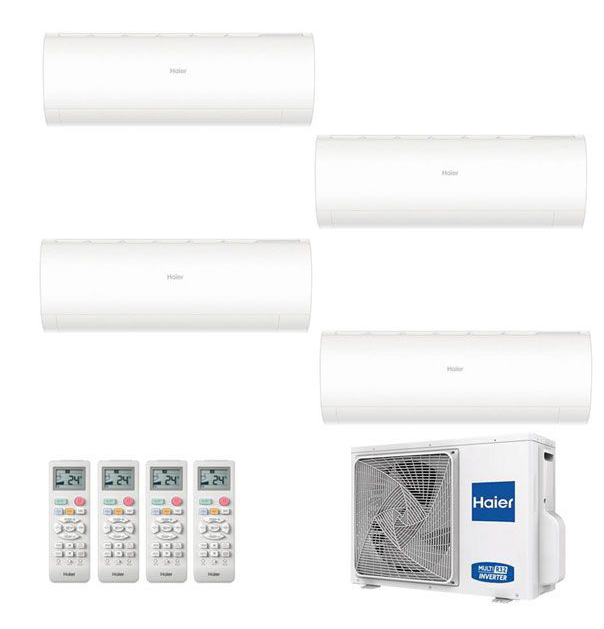 Condizionatore Climatizzatore Haier Quadri Split R-32 Serie Pearl 7000+7000+9000+9000 BTU Con 4U75S2SR5FA Wi-Fi Incluso