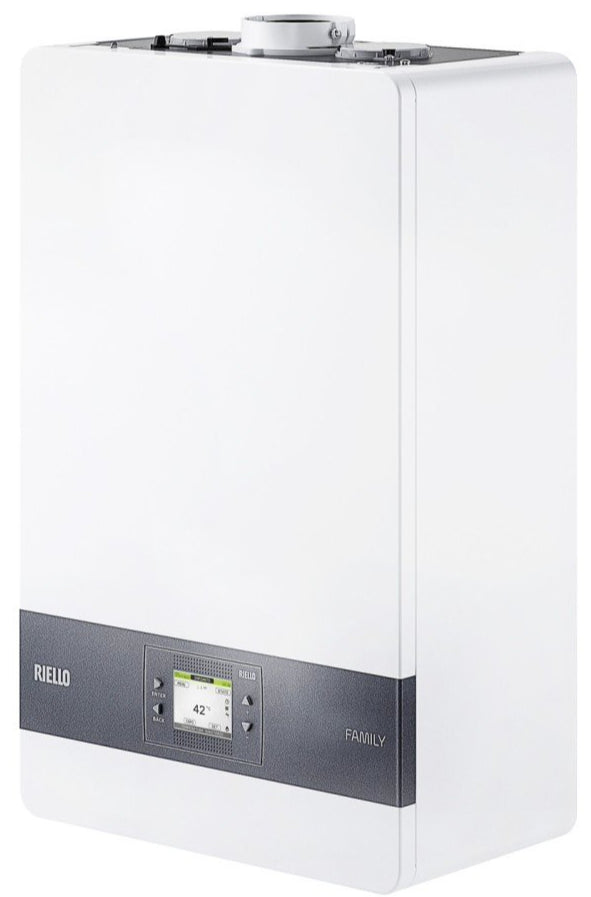 Caldaia a Condensazione Riello Family 35 KIS Cod. 20187645 35 kW Metano - Completa di Kit Scarico Fumi