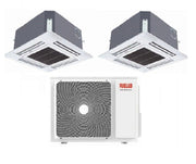 Condizionatore Climatizzatore Riello Dual Split a Cassetta SET AMK P R-32 12000+12000 BTU Con MULTI 250 PI