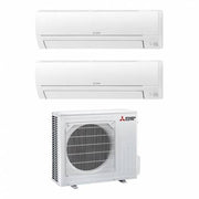 Condizionatore Climatizzatore Mitsubishi Electric Dual Split Inverter R-32 MSZ-HR 9000+18000 BTU Con MXZ-3HA50VF WiFi Optional 9+18