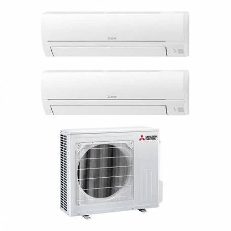 Condizionatore Climatizzatore Mitsubishi Electric Dual Split Inverter R-32 MSZ-HR 9000+18000 BTU Con MXZ-3HA50VF WiFi Optional 9+18