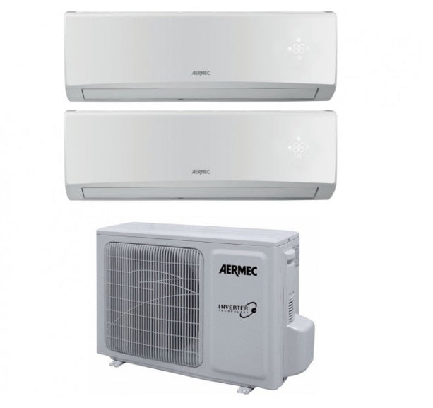 Condizionatore Climatizzatore Aermec Dual Split Inverter R-32 Modello SLG 9000+12000 Con MLG420 Wi-Fi Optional