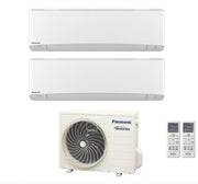 Condizionatore Climatizzatore Panasonic dual split inverter Etherea White R-32 Wi-Fi con Econavi 9000+9000 con CU-2Z41TBE