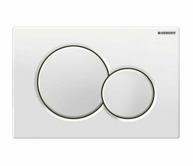 Placca di Comando Geberit Sigma 01 Per Cassette Incasso Doppio Pulsante Bianco Cod. 115.770.11.5