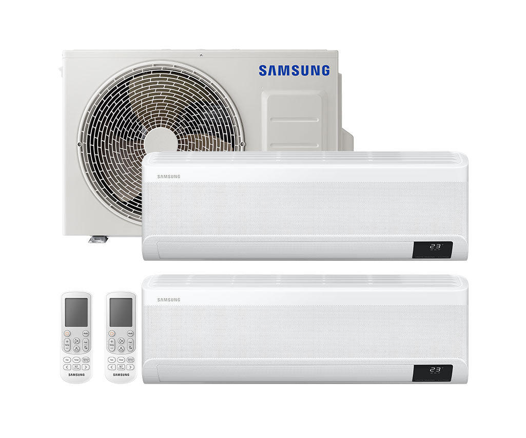 Condizionatore Climatizzatore Samsung Dual Split Inverter Windfree Avant R-32 Wi-Fi 9000+9000 BTU Con AJ040TXJ2KG/EU