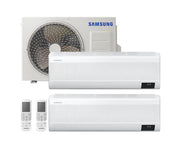 Condizionatore Climatizzatore Samsung Dual Split Inverter Windfree Avant R-32 Wi-Fi 7000+12000 BTU Con AJ050TXJ2KG/EU