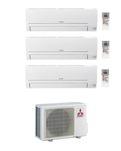 Condizionatore Climatizzatore Mitsubishi Electric Trial Split Inverter R-32 MSZ-HR 9000+9000+15000 BTU Con MXZ-3HA50VF WiFi Optional 9+9+15