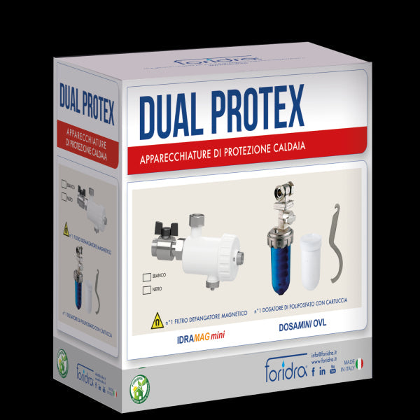 Kit Salvacaldaia Foridra Dual Protex Contenente Idramag Mini + Dosamini OV Colore Defangatore Nero