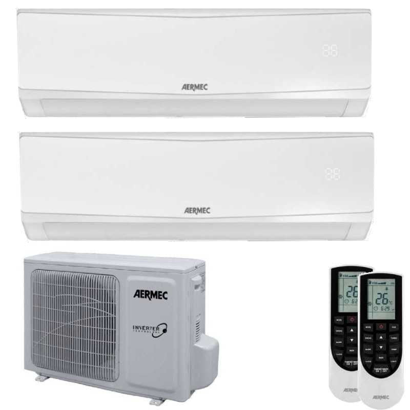 Condizionatore Climatizzatore Aermec Dual Split Inverter Modello SPG 9000+9000 R-32 Con MPG420 Wi-Fi Optional