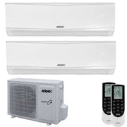 Condizionatore Climatizzatore Aermec Dual Split Inverter Modello SPG 12000+12000 R-32 Con MPG520 Wi-Fi Optional