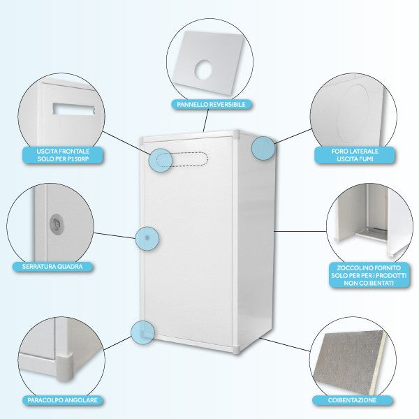Copricaldaia CIESSE Project 2000 Preverniciata Misura 1220 x 550 x 440
