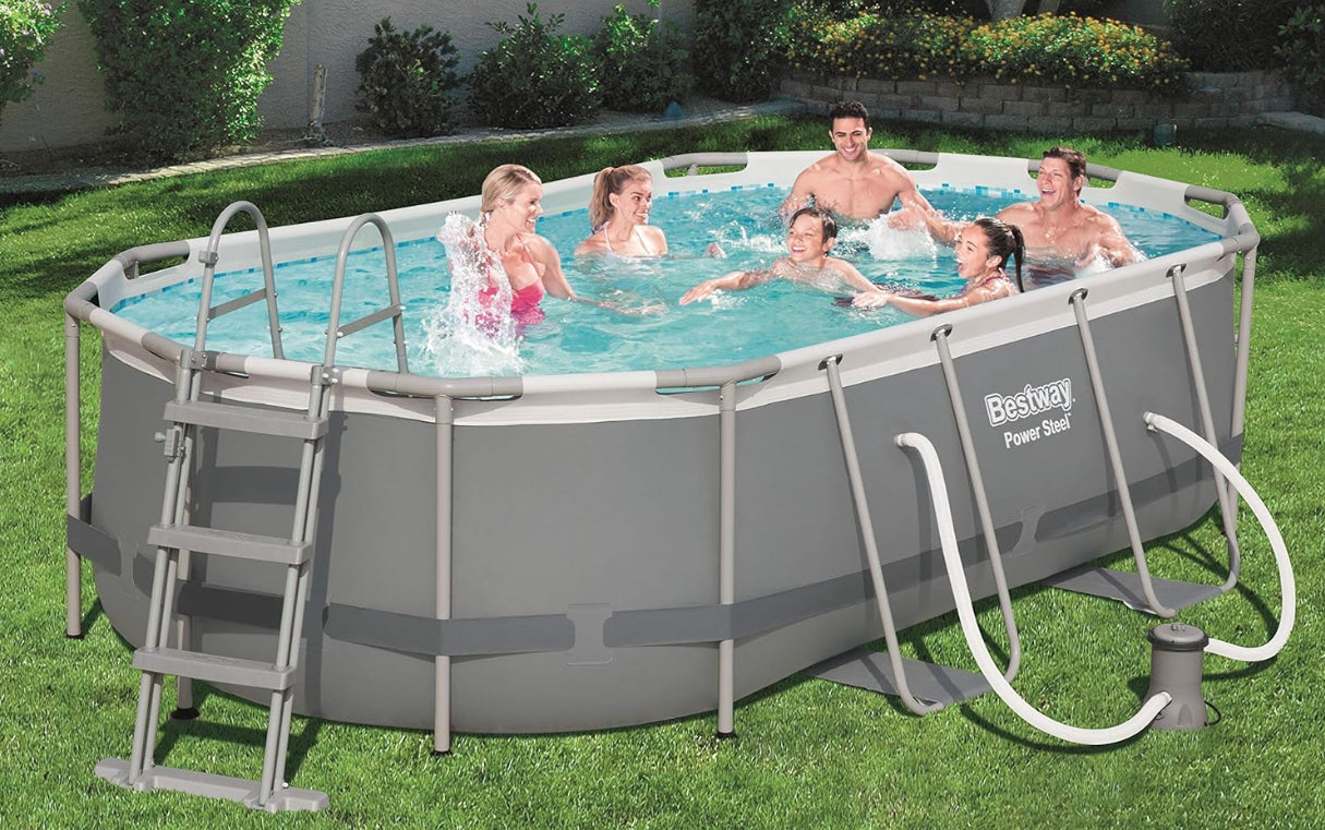 PISCINA BESTWAY C/TELAIO E POMPA OVALE 427X250XH100 CM 56714