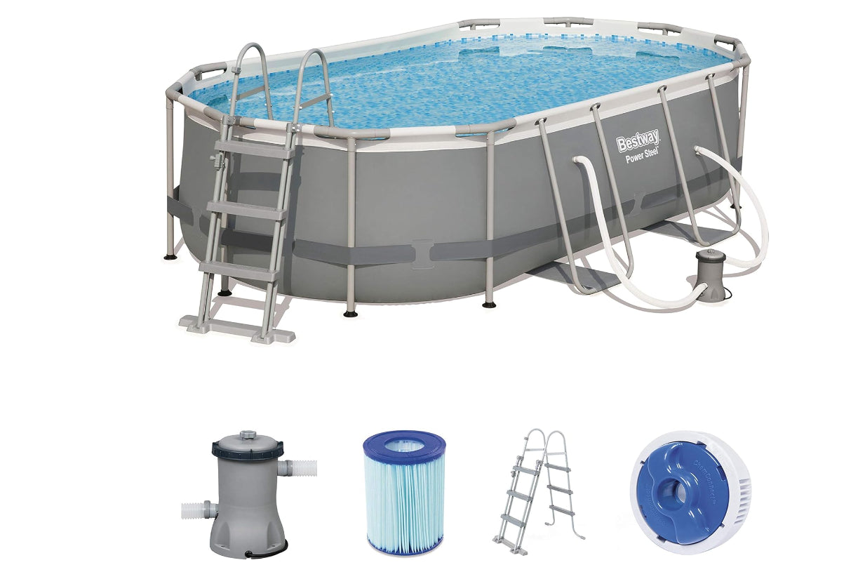 PISCINA BESTWAY C/TELAIO E POMPA OVALE 427X250XH100 CM 56714