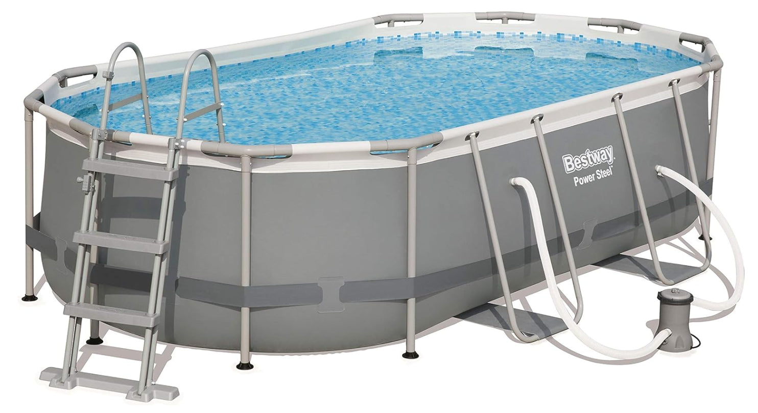 PISCINA BESTWAY C/TELAIO E POMPA OVALE 427X250XH100 CM 56714