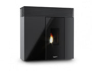 Termostufa A Pellet Laminox Veronica Phantom Idro Black Line 16 Kw Colore Nero Lucido