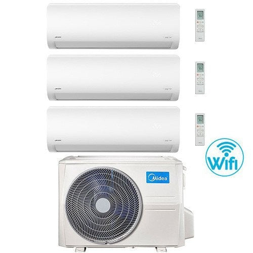 Condizionatore Climatizzatore Midea Trial Split Inverter R-32 Wi-Fi Xtreme Pro 9000+9000+9000 BTU Con M3OA-27HFN8-Q