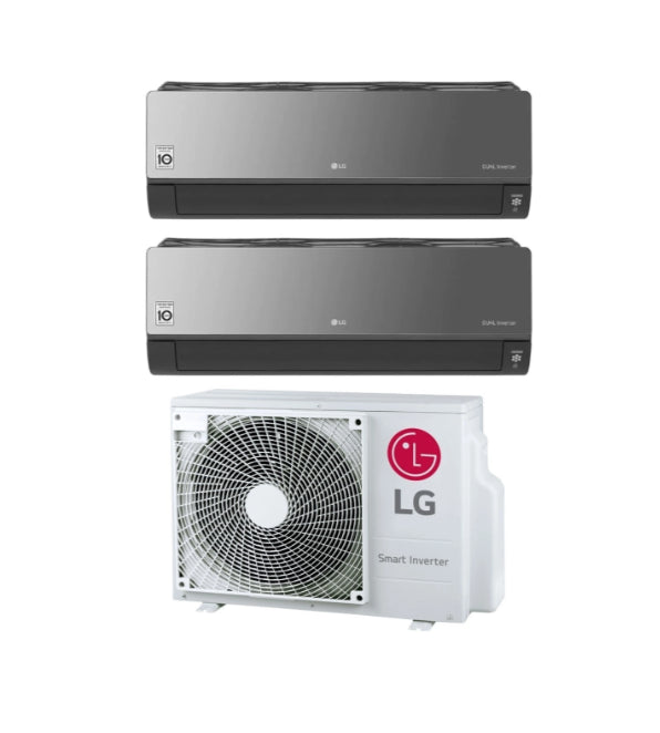 Condizionatore Climatizzatore LG Dual Split Inverter R-32 ArtCool Uv Nano Mirror 9000+9000 Btu con MU2R17 U13 Wifi integrato 9+9