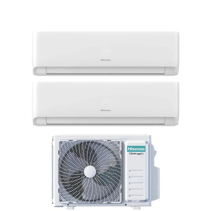 Condizionatore Climatizzatore Hisense Dual Split Inverter R-32 Serie Ecosense 9000+9000 Con 2AMW52U4RXC Wi-Fi Integrato
