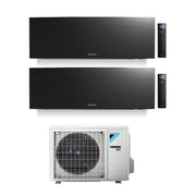 Condizionatore Climatizzatore Dual Daikin inverter Emura Black Wi-Fi  R-32 Bluevolution 7000+9000 BTU 2MXM40N9/A(9)