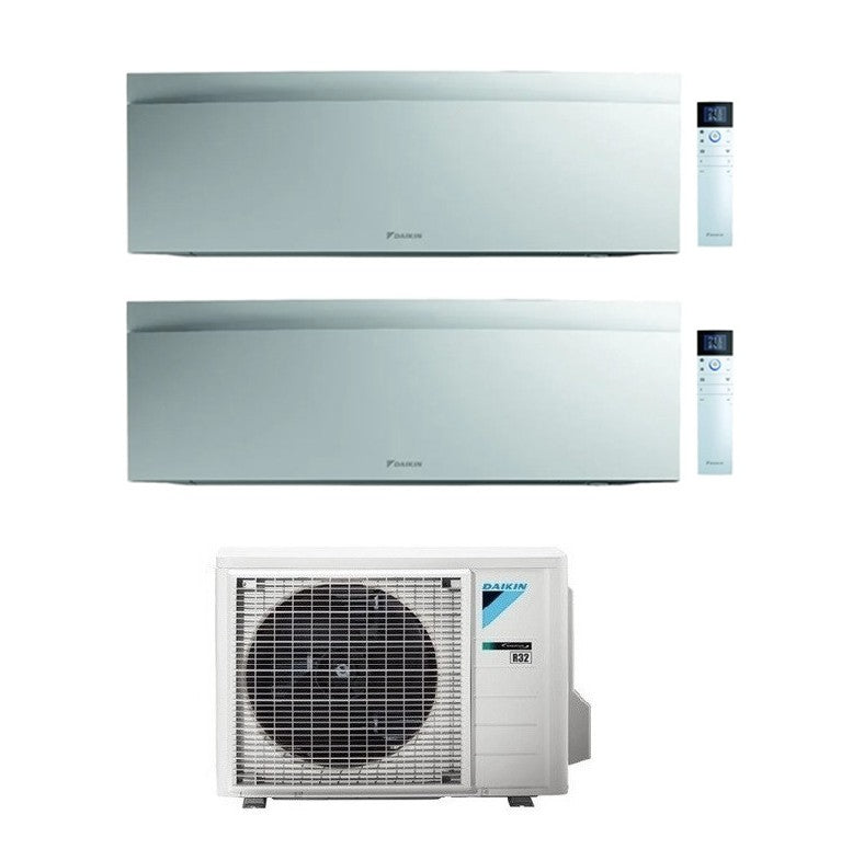 Condizionatore Climatizzatore Dual Daikin inverter Emura White Wi-Fi R-32 Bluevolution 12000+18000 BTU 2MXM50N9/A(9)