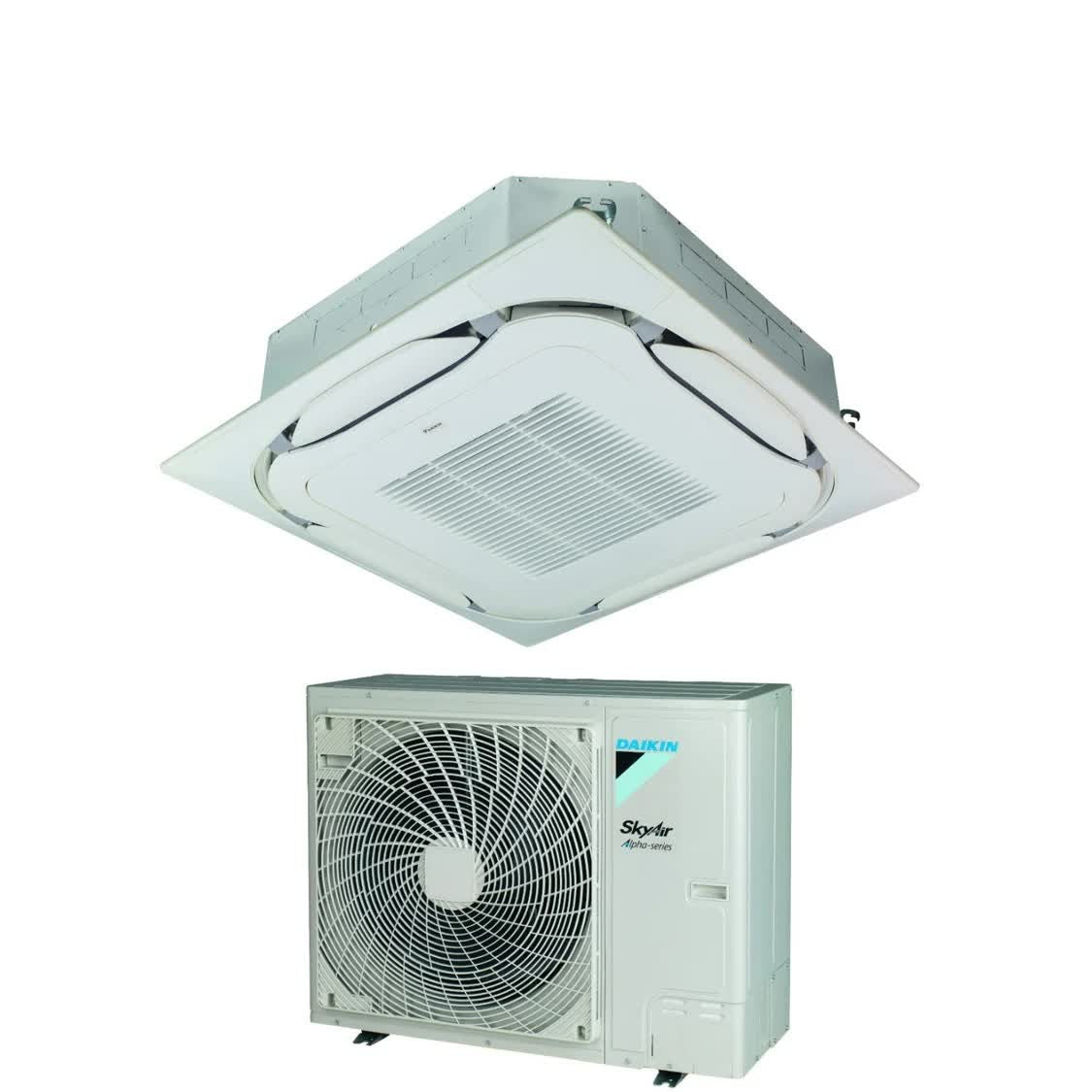Condizionatore Climatizzatore Daikin Sky Air Active R32 Cassetta Incasso Round Flow 42000 BTU FCAG125B Comando Filo
