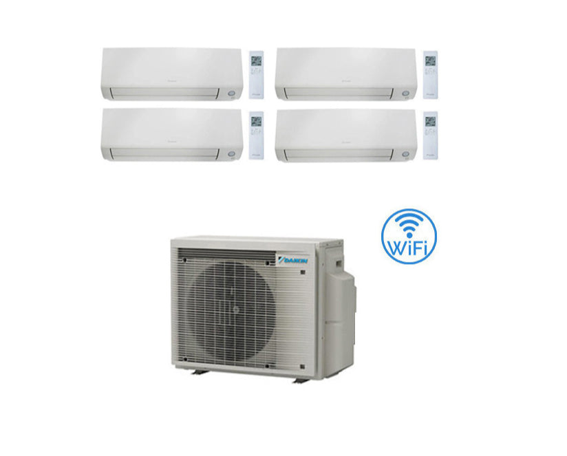 Condizionatore Climatizzatore Daikin Perfera All Seasons Quadri Split Inverter R-32 9000+9000+12000+15000 con 4MXM80A9 Wi-Fi Integrato