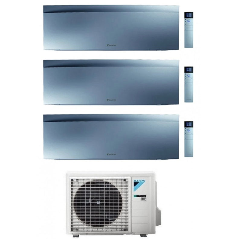 Condizionatore Climatizzatore Trial Daikin inverter Emura Silver Wi-Fi R-32 Bluevolution 12000+12000+12000 BTU 3MXM68N/A