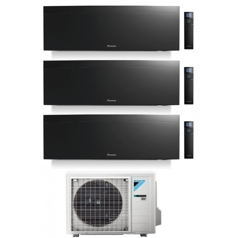 Condizionatore Climatizzatore Trial Daikin inverter Emura Black Wi-Fi R-32 Bluevolution 7000+7000+7000 BTU 3MXM40N/A